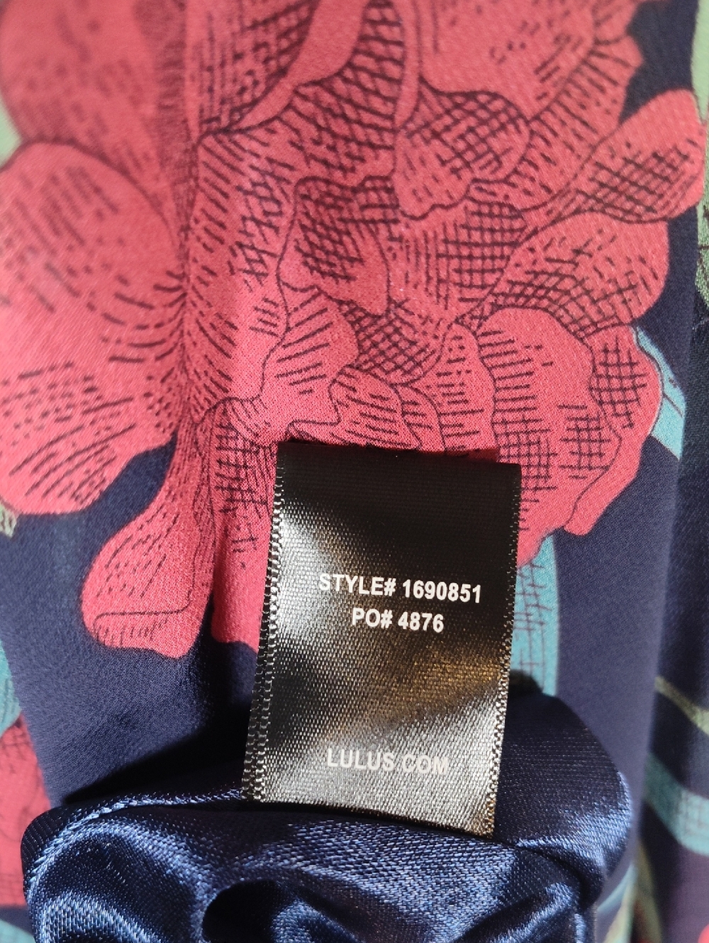 Lulus A Dream Realized Navy Blue Floral Print Maxi Dress M - Picture 13 of 13